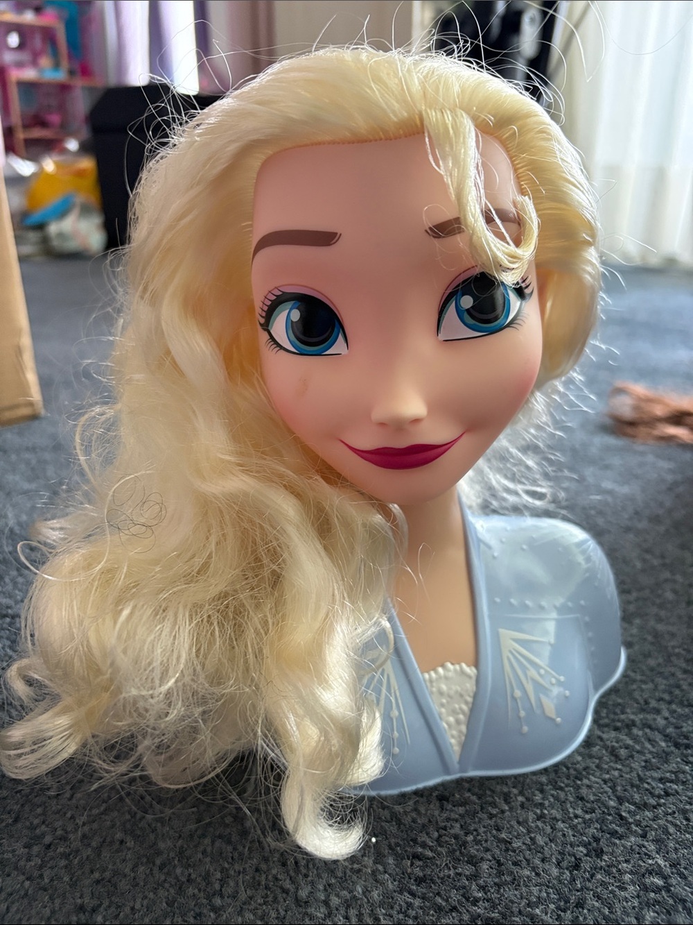 Disney Frozen Elsa Styling Head Hair Styling Bust Only Doll Toy